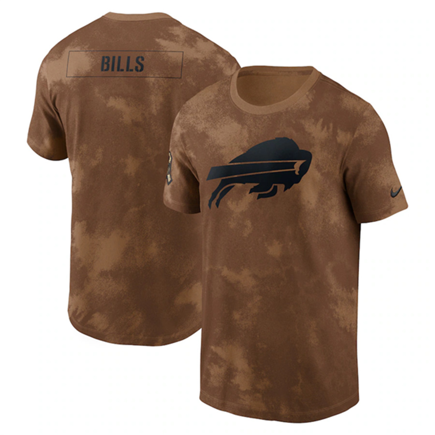 Men's Brown Buffalo Bills 2023 Salute To Service Sideline T-Shirt